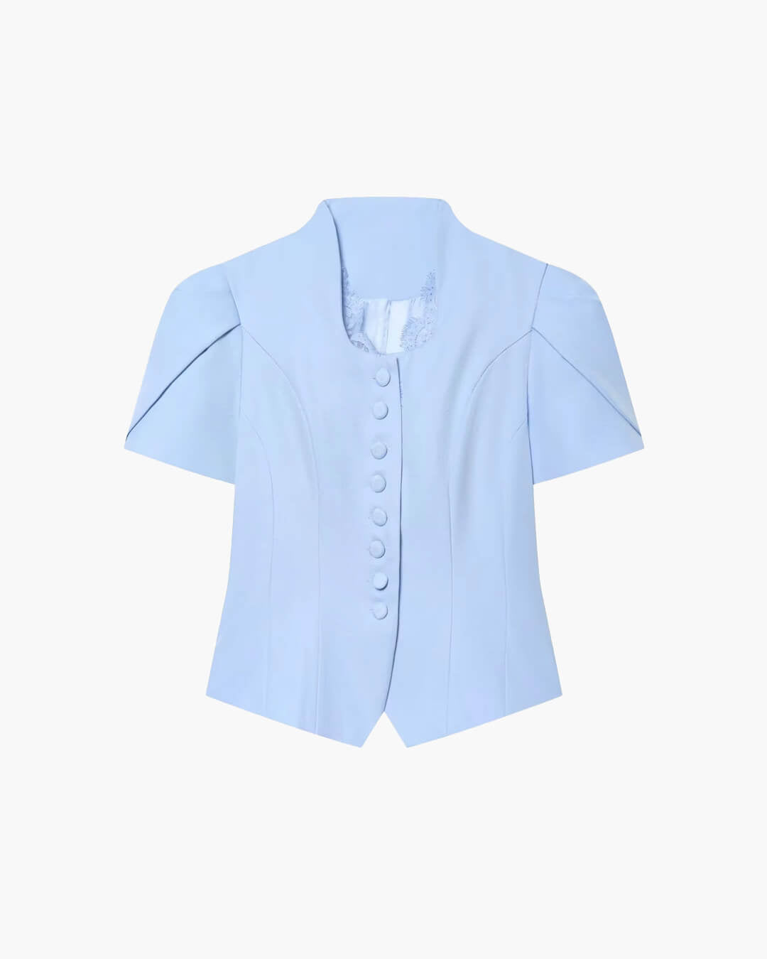 Women's SOERA Bianca Button Front Stand Collar Top