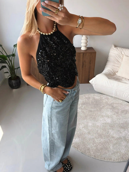 Women's SOERA Sophia Sequin Halter Top