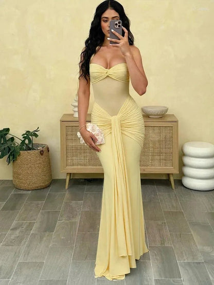 Women's SOERA Veracity Halter Backless Ruched Maxi Dress